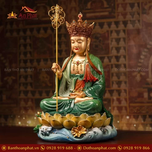 Tượng Địa Tạng Vương Bồ tát để bàn thờ