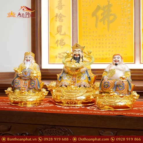 Tượng 3 ông Thần tài thổ địa thần tiền