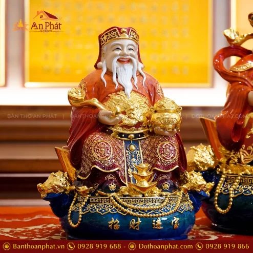 Tượng Thần Tài ngồi đồng đẹp