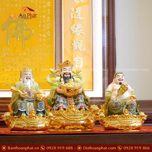 Tượng 3 Ông Thần tài Thần tiền Thổ Địa
