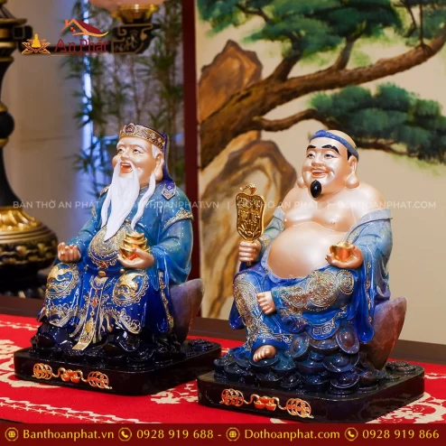 Tượng Thần Tài Thổ Địa bằng đồng