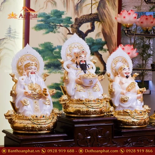 Tượng 3 Ông Thần tài Thần tiền Thổ Địa