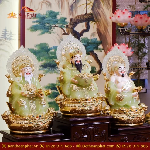 Tượng 3 Ông Thần tài Thần tiền Thổ Địa