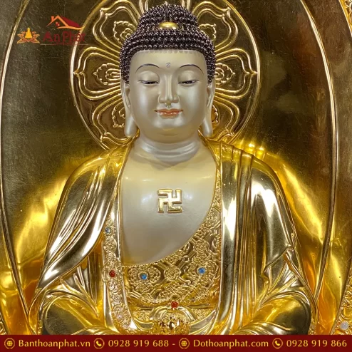 bo tuong phat tay phuong tam thanh dong dat vang dang ngoi de kim cang t253100013