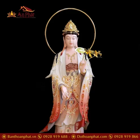 bo tuong phat tay phuong tam thanh dung dai sen bot da ve gam dat vang t245200004