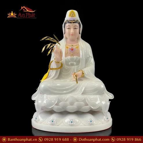 bo tuong tay phuong tam thanh bang bot da trang ngoi dai sen de to t247100002