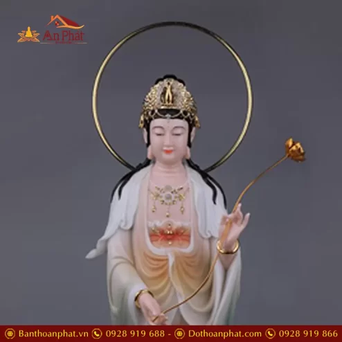 bo tuong tay phuong tam thanh bot da son mau dung dai sen ma vang co hao quang t247400002