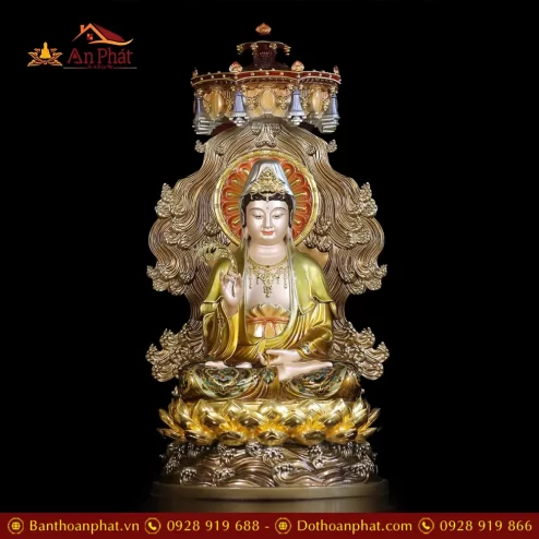 bo tuong tay phuong tam thanh ngoi co long che bang dong cao cap t245000005