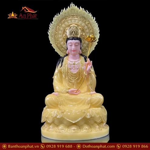 bo tuong tay phuong tam thanh ngoi de hoa sen co la de bang bot da thach anh vien vang t245100002