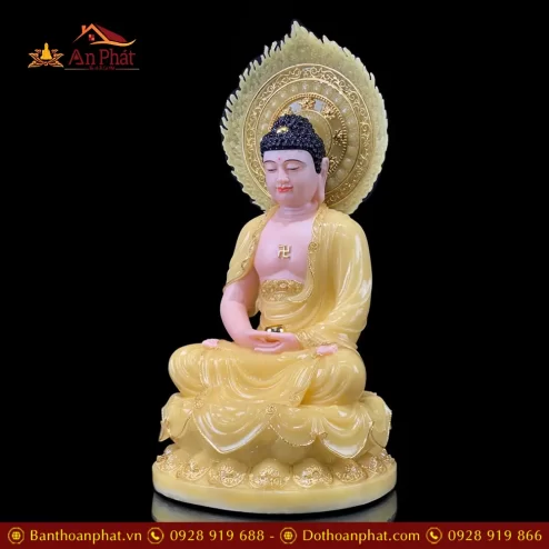 bo tuong tay phuong tam thanh ngoi de hoa sen co la de bang bot da thach anh vien vang t245100009