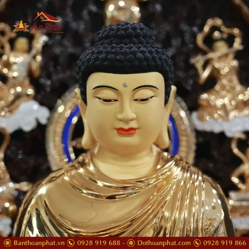 tuong bon su thich ca dong co la de 8 canh ngoi dai sen nhap khau t263100005