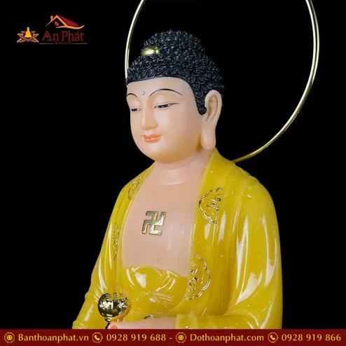 tuong phat a di da bot da thach anh vien vang dung co hao quang t251600005