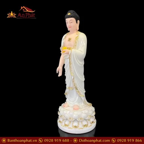 tuong phat a di da dung dai sen bot da trang vien vang cao cap t251300001