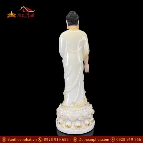 tuong phat a di da dung dai sen bot da trang vien vang cao cap t251300007