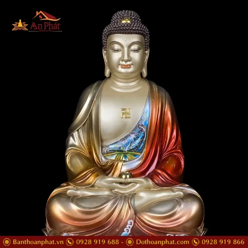 tuong phat a di da ngoi de hoa sen bang dong cao cap t254200002