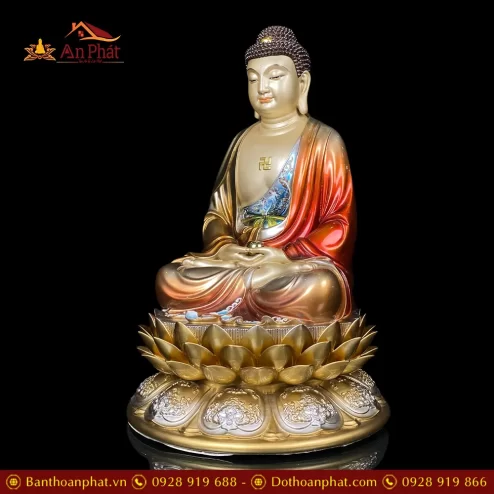 tuong phat a di da ngoi de hoa sen bang dong cao cap t254200004