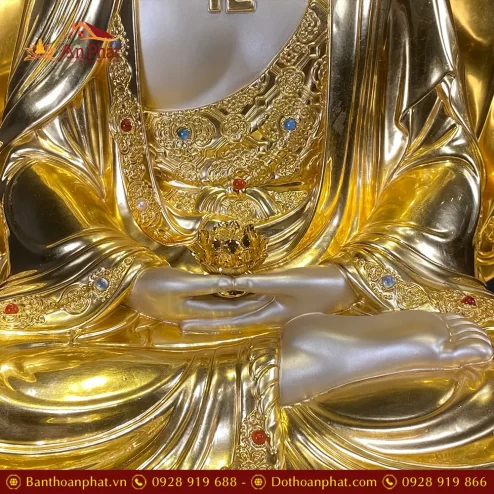 tuong phat a di da ngoi de kim cang bang dong dat vang cao cap t253300001