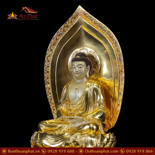 tuong phat a di da ngoi de kim cang bang dong dat vang cao cap t253300003