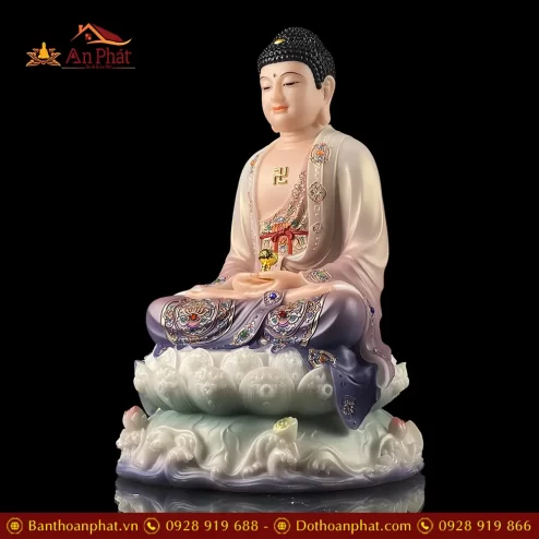 tuong phat a di da ngoi de non nuoc bot da son mau cao cap t253900005