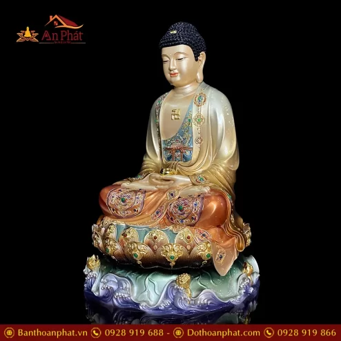 tuong phat a di da ngoi de non nuoc dong cao cap men co t254000004