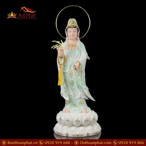 tuong phat ba quan am bo tat dung bot da xanh thien thanh cao cap t257600005
