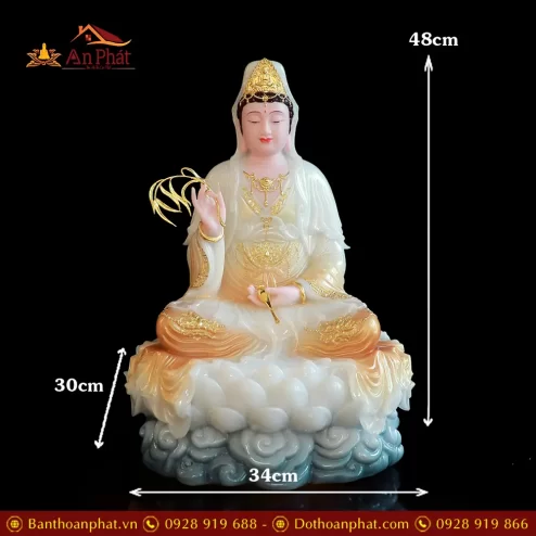 tuong phat ba quan am bo tat ngoi de co van bot da son phu quy cao cap t255000009