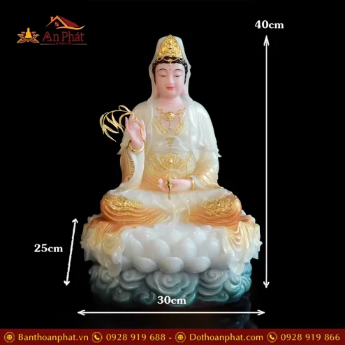 tuong phat ba quan am bo tat ngoi de co van bot da son phu quy cao cap t255000010