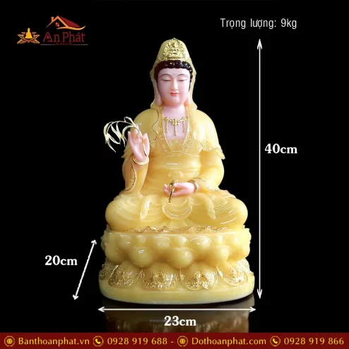 tuong phat ba quan am bot da thach anh vien vang ngoi dai sen t256500007