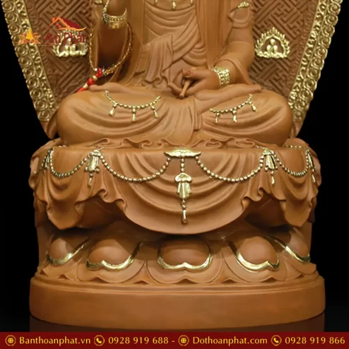 tuong phat ba quan am ngoi dai sen go long nao cao cap t260000002