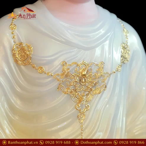 tuong phat bon su thich ca bot da son phu quy cao cap dang ngoi t260700005