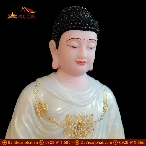 tuong phat bon su thich ca bot da son phu quy cao cap dang ngoi t260700006