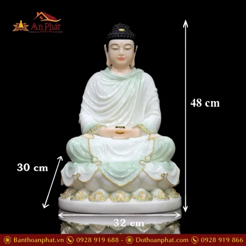 tuong phat bon su thich ca bot da xanh thien thanh ngoi dai sen cao cap t261200001