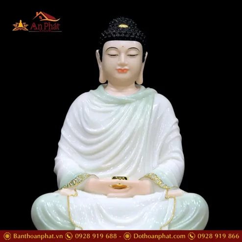 tuong phat bon su thich ca bot da xanh thien thanh ngoi dai sen cao cap t261200006