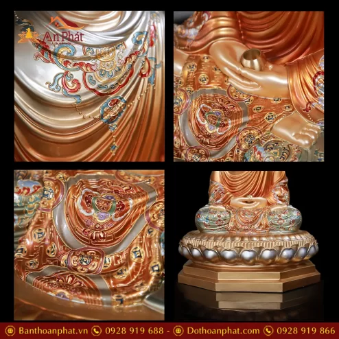 tuong phat bon su thich ca dong son men co cao cap dang ngoi tinh tam t261400003