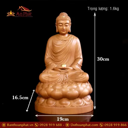 tuong phat bon su thich ca go long nao dang ngoi cao cap t260800002