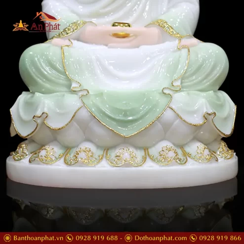 tuong phat bon su thich ca mau ni bot da xanh thien thanh ngoi dai sen co la de t263300001