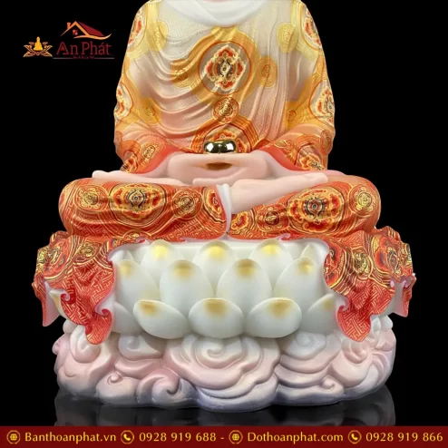 tuong phat bon su thich ca ngoi de non nuoc bot da son phu quy ve hoa cao cap t263000005