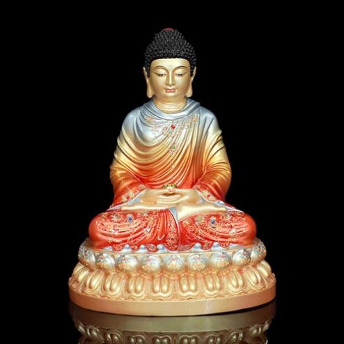 Tượng Phật Bổn Sư Thích Ca Tĩnh Tâm Đồng Cao Cấp Men Cổ Ấn Bảo T2610