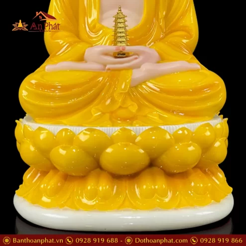 tuong phat duoc su bot da ho phach vang ngoi dai sen cao cap t269700001