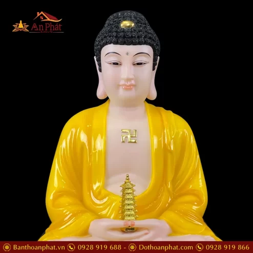 tuong phat duoc su bot da ho phach vang ngoi dai sen cao cap t269700002