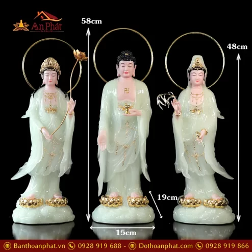 tuong phat tay phuong tam thanh bot da xanh ngoc dang dung may cao cap t246800001