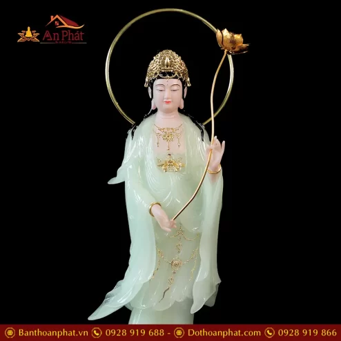 tuong phat tay phuong tam thanh bot da xanh ngoc dang dung may cao cap t246800003