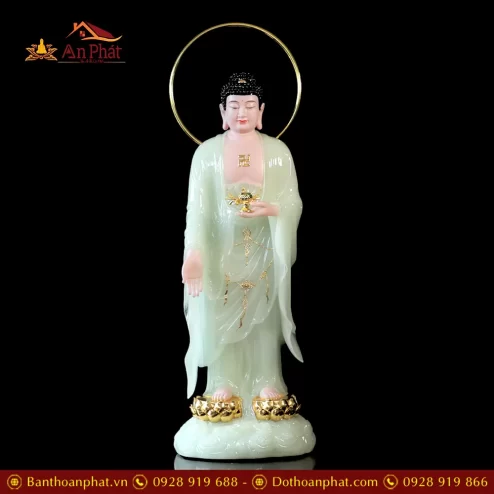 tuong phat tay phuong tam thanh bot da xanh ngoc dang dung may cao cap t246800010