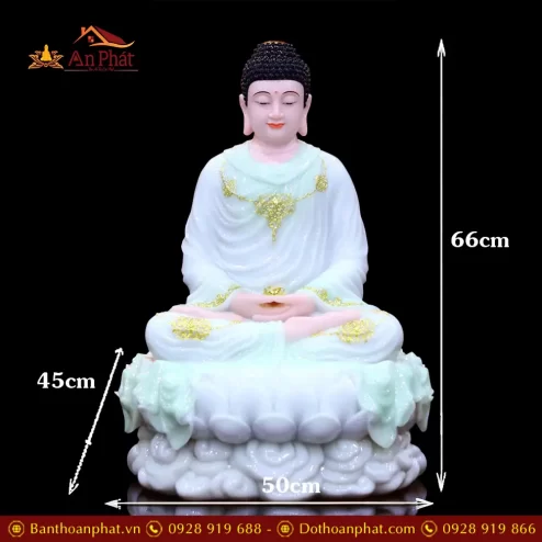 tuong phat thich ca mau ni bot da xanh thien thanh dang ngoi non nuoc t261500004