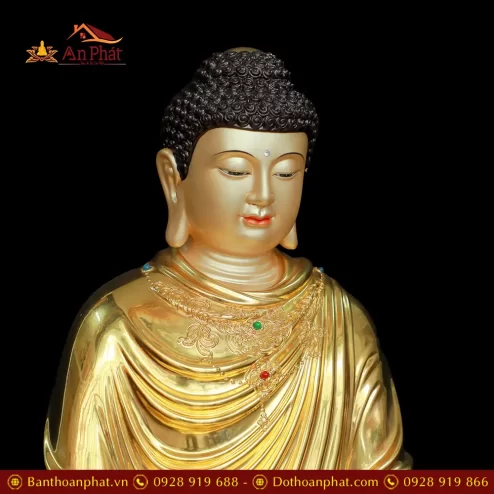 tuong phat thich ca mau ni tinh tam dat vang an bao bang dong cao cap t260900009