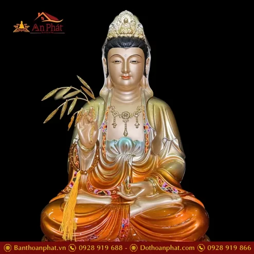 tuong quan am bo tat bot da son mau cam dang ngoi dai sen 3 tang t260100006