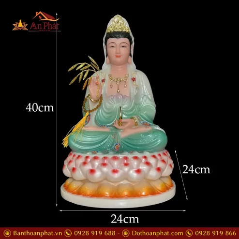 tuong quan am bo tat bot da son mau xanh dang ngoi dai sen 3 tang t260300010