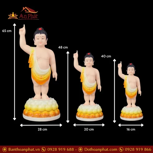 tuong phat dan sanh bot da nhap khau son mau t274700007