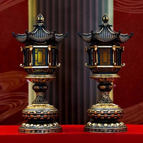 Đèn thờ Lục giác Mái chùa đồng điện DTD1510