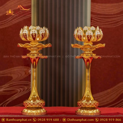 Đèn thờ điện chân nến cao cấp DTD1511